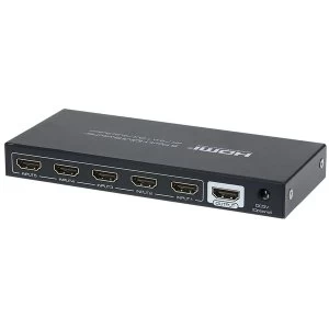 Image of Nikkai HDMI Switcher 5 Ports In 1 Port Out 4K 30Hz Resolution Remote Control UK Plug