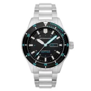 Image of Spinnaker Hass Automatic Pebble Black Dial Stainless Steel Bracelet Mens Watch SP-5099-22