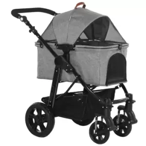 Image of PawHut No-zip Foldable Pet Strollerand Detatchable Travel Carrying Bag