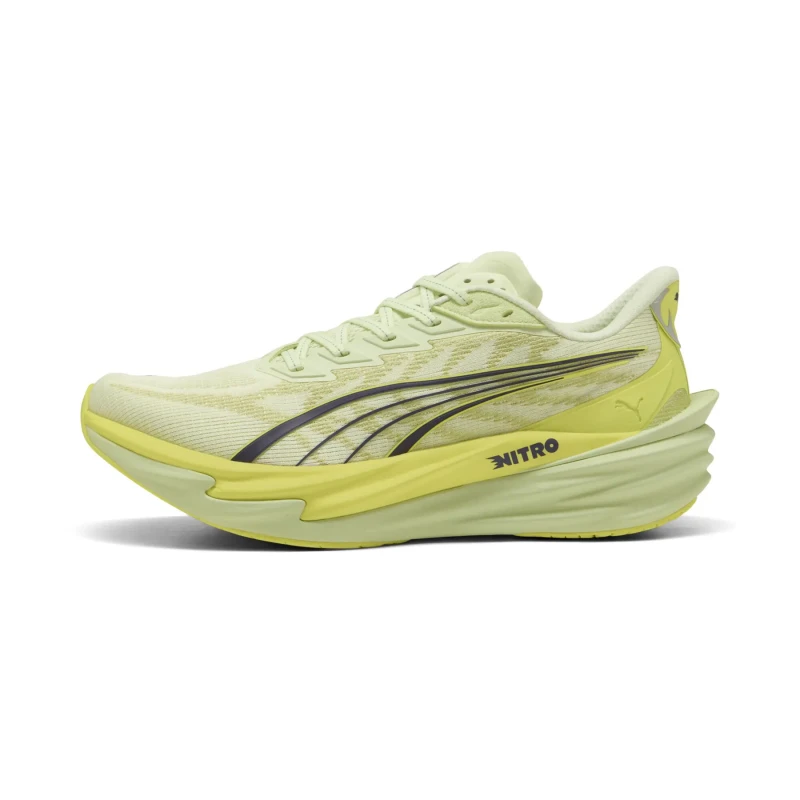 Image of Puma Deviate NITRO 4 Yellow Black SS26 Shoes, Size 46 - EUR
