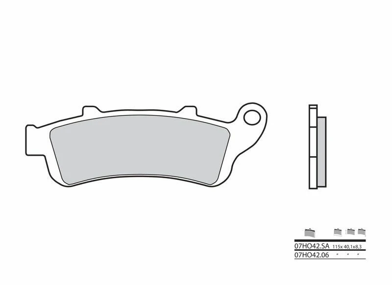 Image of Brembo S.p.A. Street Sintered Metal Brake pads - 07HO42SA