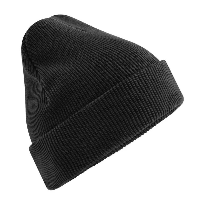 Image of Beechfield Mens Cuffed Cotton Heavyweight Beanie in Black Male One Size