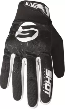 Image of Shot Drift Spider Motocross Gloves, black-white, Size M L, black-white, Size M L