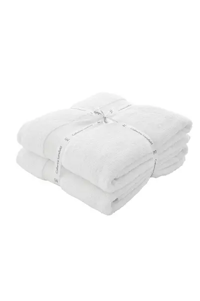 Image of Catherine Lansfield Anti Bacterial' Cotton Towels (Pair) White
