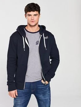 Image of Superdry Orange Label Ziphood, Eclipse Navy, Size XS, Men
