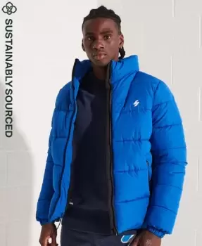 Image of Superdry Mens Non Hooded Sports Puffer Jacket Blue / Royal - Size: S