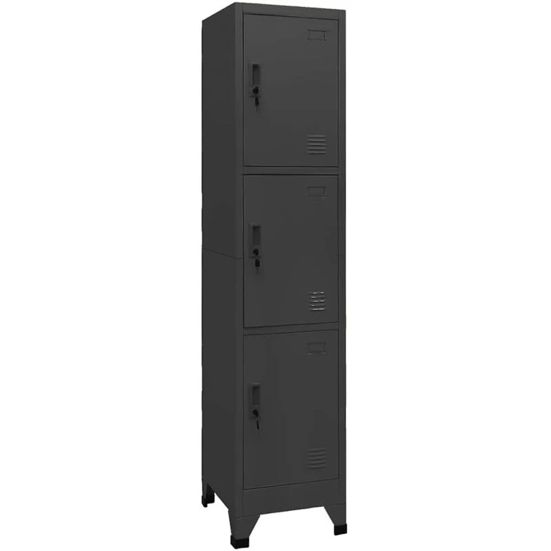 Image of VIDAXL Locker Cabinet Anthracite 38x45x180cm Steel Vidaxl 8720286700891
