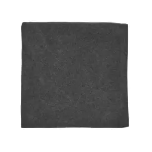 Image of Zoffany Lambswool Knitted Throw, Bone Black