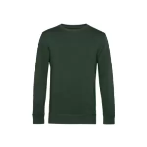 Image of B&C Mens Organic Crew Neck Sweat (M) (Forest Green)