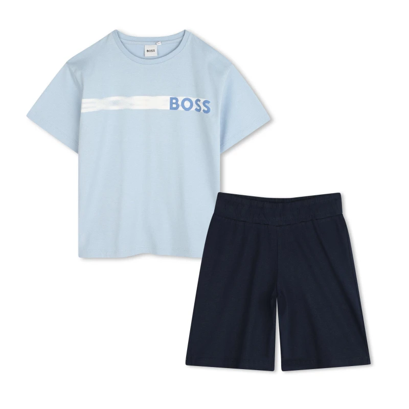 Image of Boss T-Shirt Set Junior - Blue Blue 3 - 4 Years