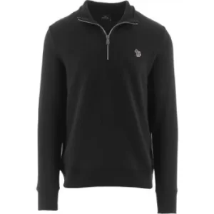 Image of Paul Smith Black Regular Fit Half Zip Top