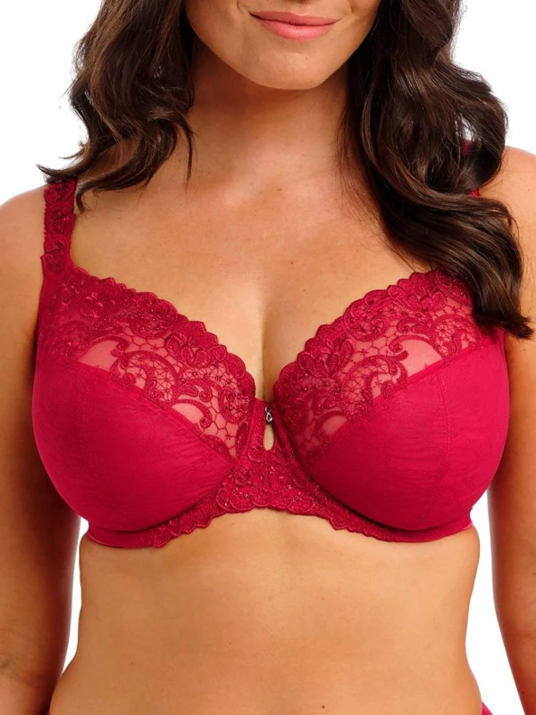 Image of Fantasie Womens Portia Side Support Bra in Red Size: 36F Red Female 36F