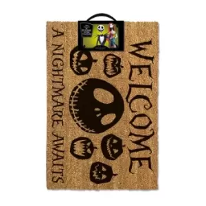 Image of Nightmare before Christmas Doormat A Nightmare Awaits 40 x 60 cm