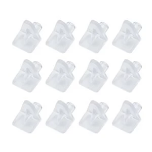Image of Clear Nickel-plated Plastic Shelf support (L)14mm Pack of 12