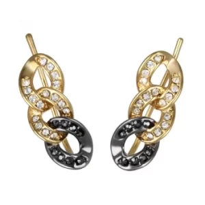 Image of Ladies Karl Lagerfeld Gold Plated Ombre Chain Earrings