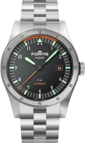 Image of Fortis Watch Flieger F-41 Automatic On Block Bracelet