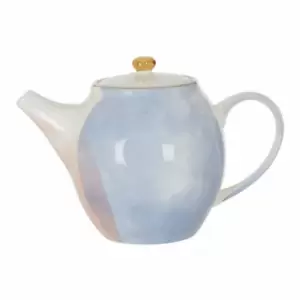 Image of Premier Housewares Teapot, Hand Painted Porcelain, Gold Finish Rim