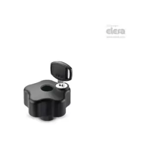 Image of Elesa - vlsk Safety lobe knobs Technopolymer with lock Boss threaded hole without