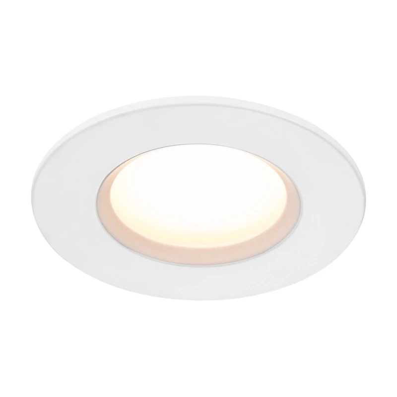 Image of Nordlux Dorado Indoor Downlight White Metal Intergrated LED 3 Pack - Mains Powered, IP65 White Unisex