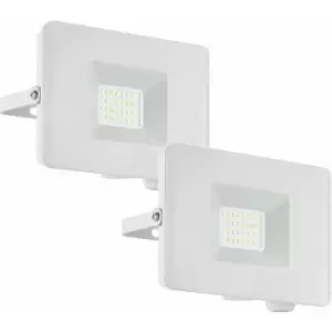 Image of Loops - 2 pack IP65 Outdoor Wall Flood Light White Adjustable 20W LED Porch Lamp