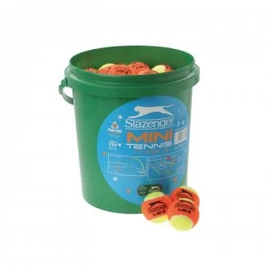 Image of Slazenger Mini Tennis Orange Balls 5 Dozen Bucket - Orange