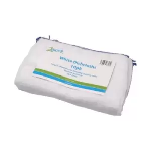 Image of 2Work Dishcloths 400x280mm White (Pack of 10) CPD30019