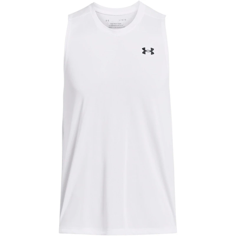 Image of Under Armour Under Tech 2.0 Tank Top Mens White/Black male 2XL