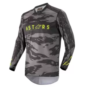 Image of Alpinestars Racer Tactical Jersey Black Gray Camo Yellow Fluo M