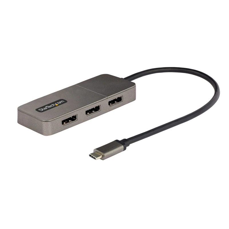 Image of StarTech.com StarTech.com 3-Port USB-C Multi-Monitor Adapter, USB Type-C to 3x DisplayPort 1.4 MST Hub, Triple 4K 60Hz DP Laptop Display Extender / Sp