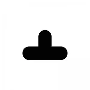 Image of Floor Signals - T - H.200 x W.300 - Pack of 50 - Black