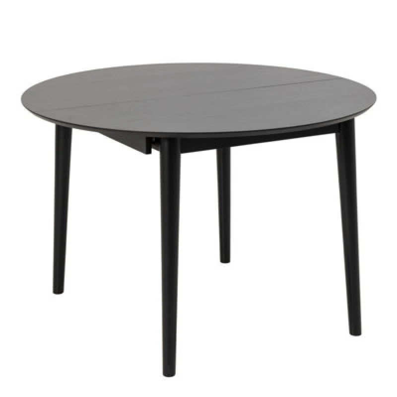 Image of Furniture To Go Montreux Round Extending Dining Table In Black 115-154 Cm