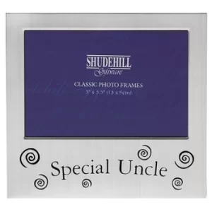 Image of Satin Silver Occasion Frame Special Uncle 5x3
