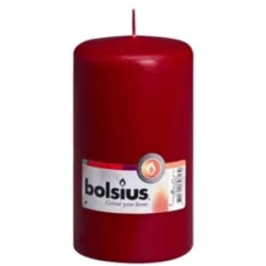 Image of Bolsius Pillar Candle Single Wine Red (150/80mm)