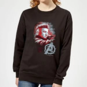 Image of Avengers Endgame Hawkeye Brushed Womens Sweatshirt - Black - S