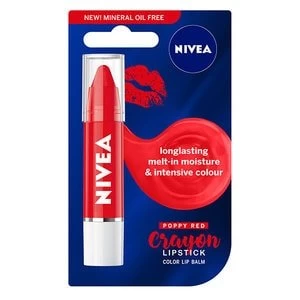 Image of Nivea Lip Crayon Poppy Red 3g