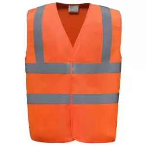 Image of Yoko Hi-Vis Anti-Static Flame Retardant Waistcoat (M) (Orange) - Orange