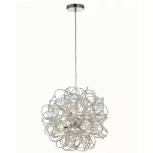Image of Suspension Cassidy Silver 6 bulbs 48cm