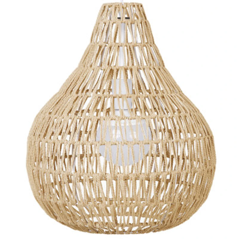 Image of Beliani Pendant Lamp Molopo Paper Rope Sand Beige