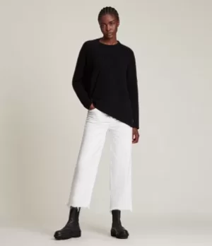 Image of AllSaints Womens Lock Cashmere Jumper, Black, Size: M