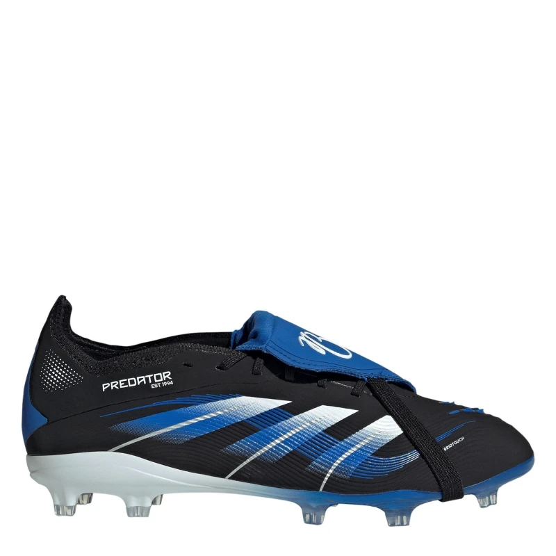 Image of adidas Predator Elite Fold-Over Tongue Childrens Firm Ground Football Boots Black/Blue male C10 (28)
