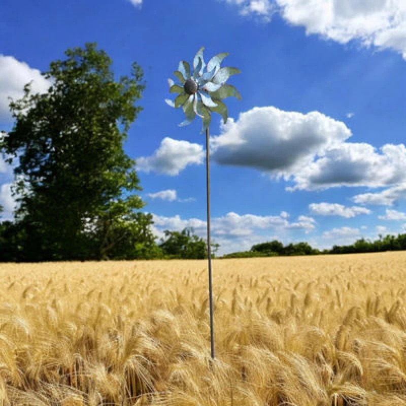 Image of 58" Metal Garden Wind Spinner Outdoor Decoration