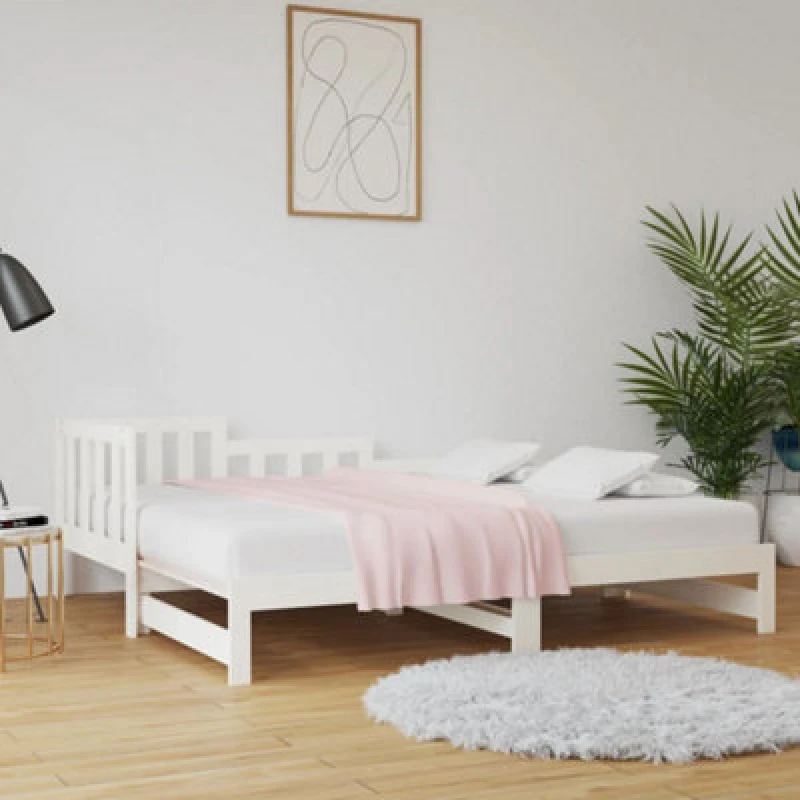 Image of VIDAXL Pull-out Day Bed without Mattress White 2x(90x190) cm vidaXL 8720287136354