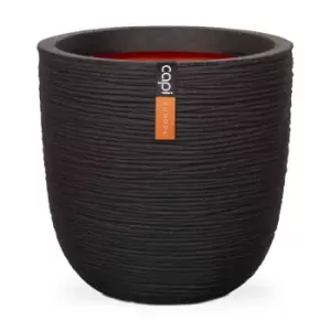 Image of Capi Europe Ball Planter Rib NL 35x34 - Black