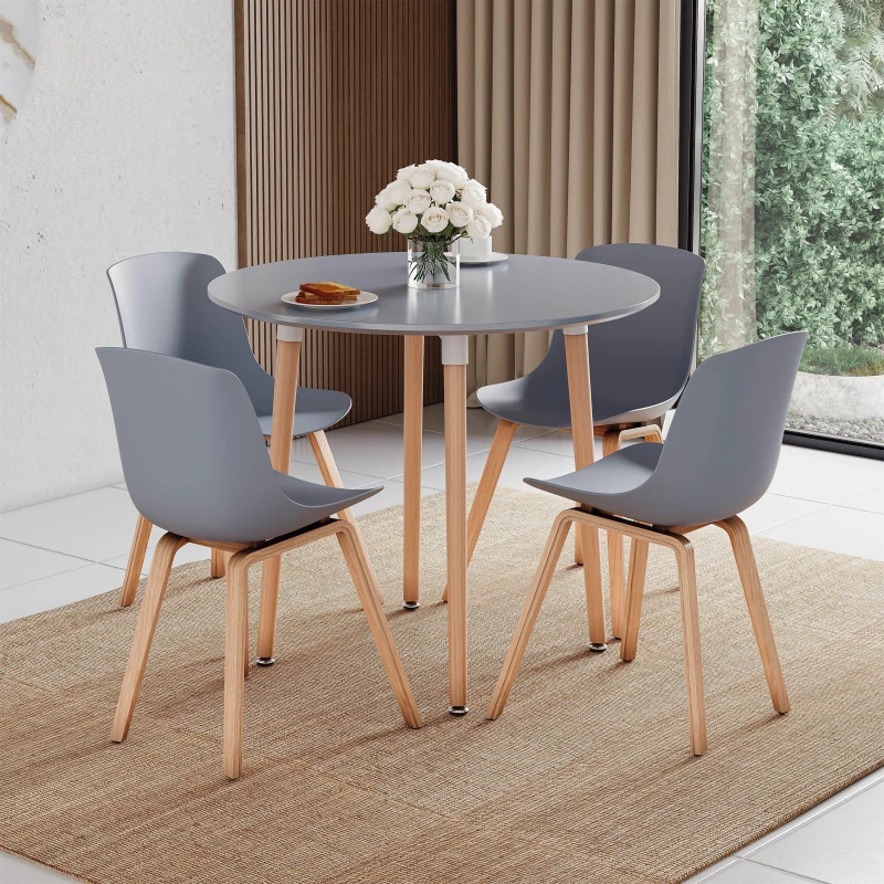 Image of Lassic Vida Designs Batley 4 Seater Round Dining Table Grey unisex 4 Seater