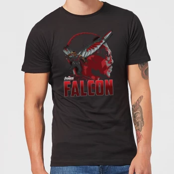 Image of Avengers Falcon Mens T-Shirt - Black - 5XL