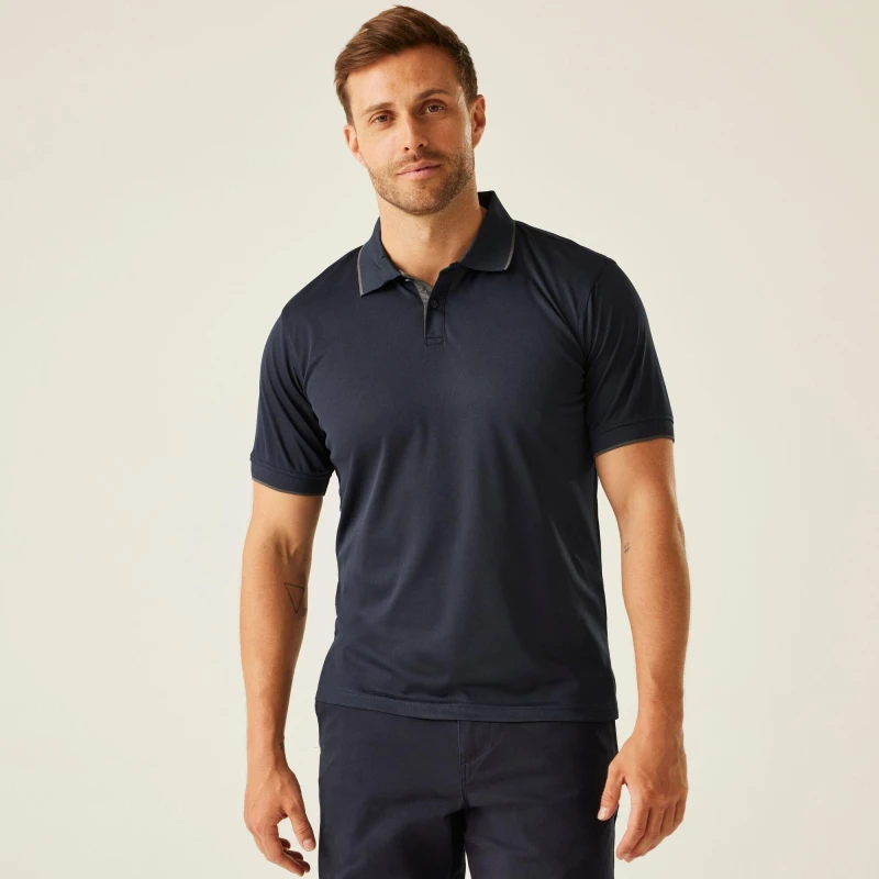 Image of Regatta Regatta Men Navigate' Polo Shirt in Navy Size: large Navy L Male 5063019693057