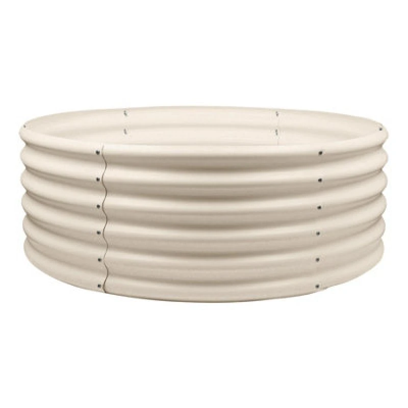 Image of Harbour Housewares Round Raised Garden Bed - 120Cm X 45Cm - Ivory
