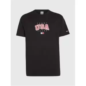 Image of Tommy Jeans Tjm Clsc Modern Sport Usa Tee - Black