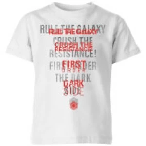 Image of Star Wars Dark Side Echo White Kids T-Shirt - White - 7-8 Years - White