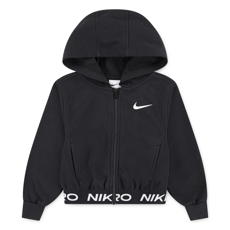 Image of Nike Pro Flc F/Z In71 Black female 3-4 Yrs